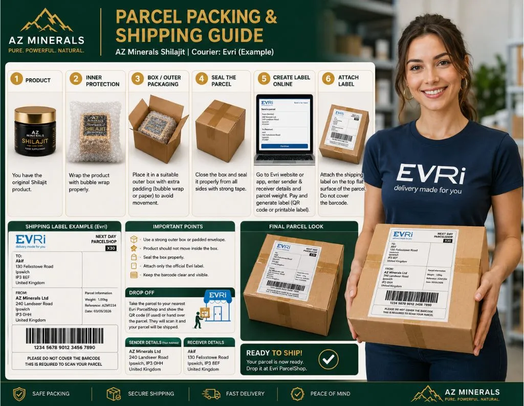 AZ Minerals parcel packing